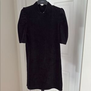 Gap Kids Black Holiday Velour Mock Neck Dress Size 8